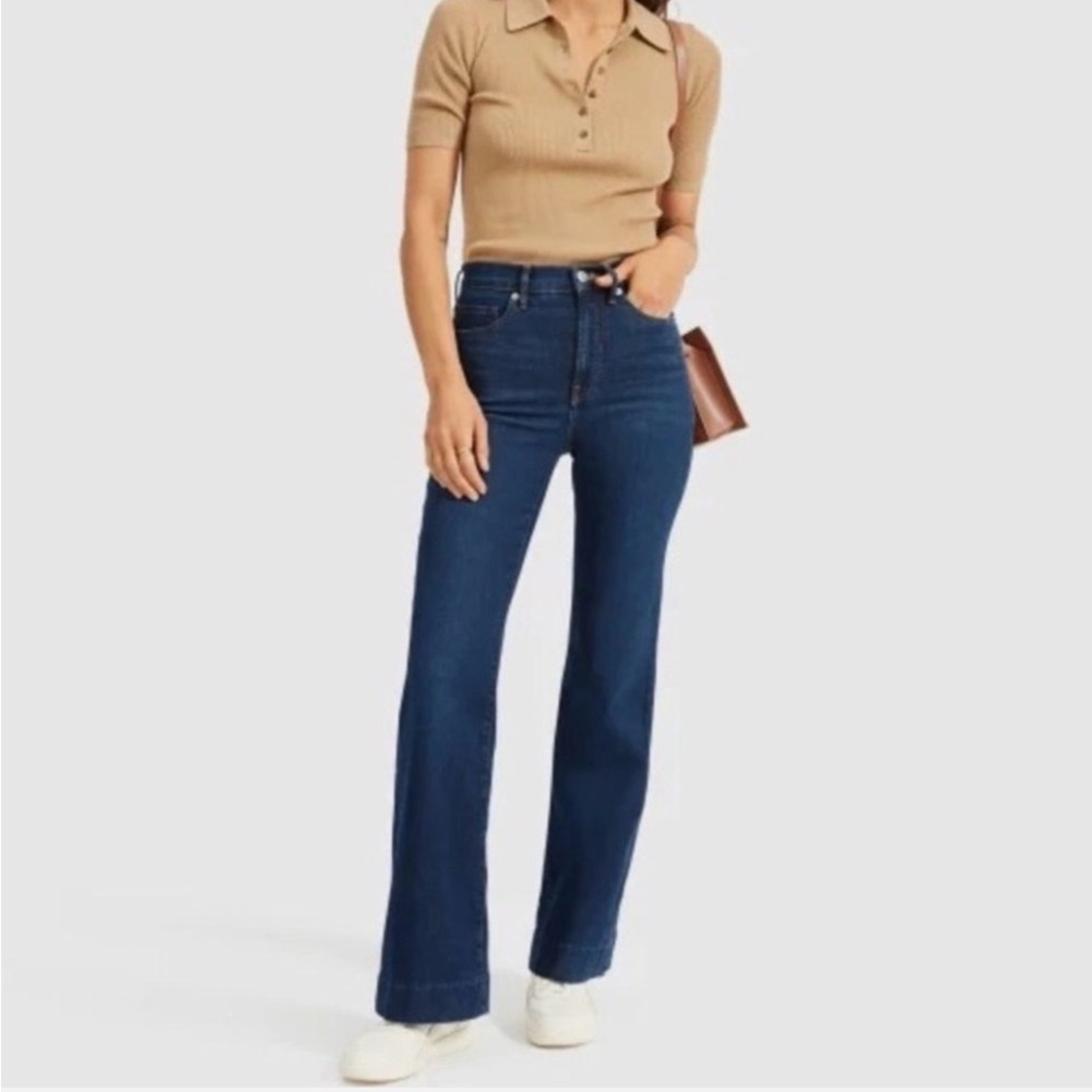 EVERLANE The Modern Flare High Rise Dark Jeans Women’s Size 27 Tall